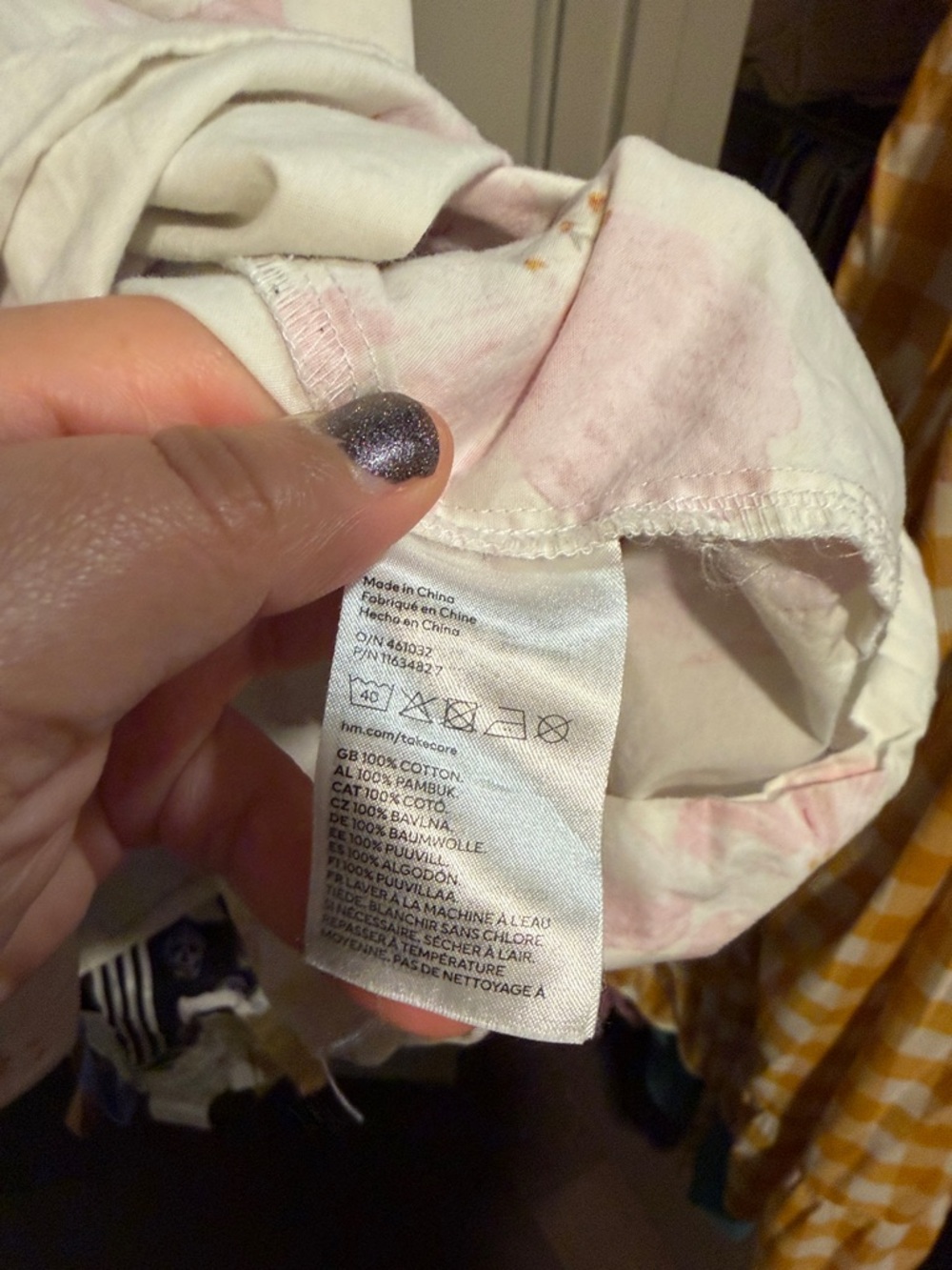 H&M Strapless Smocked Dress in Pink and Cream Floral - Picture 5 of 7
